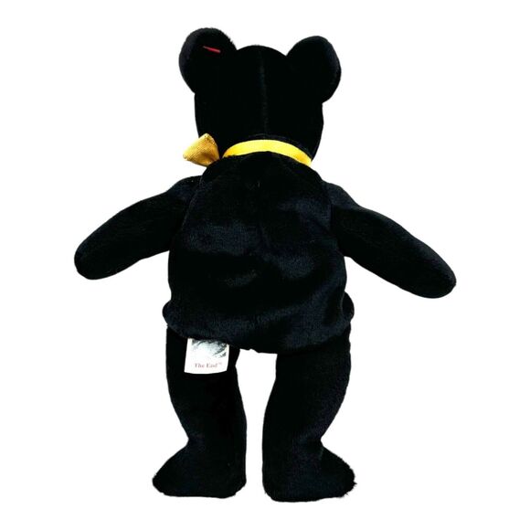 Ty Beanie Baby Babies THE END Plush Black Teddy Bear RETIRED Stuffed Toy Animal - Picture 3 of 11
